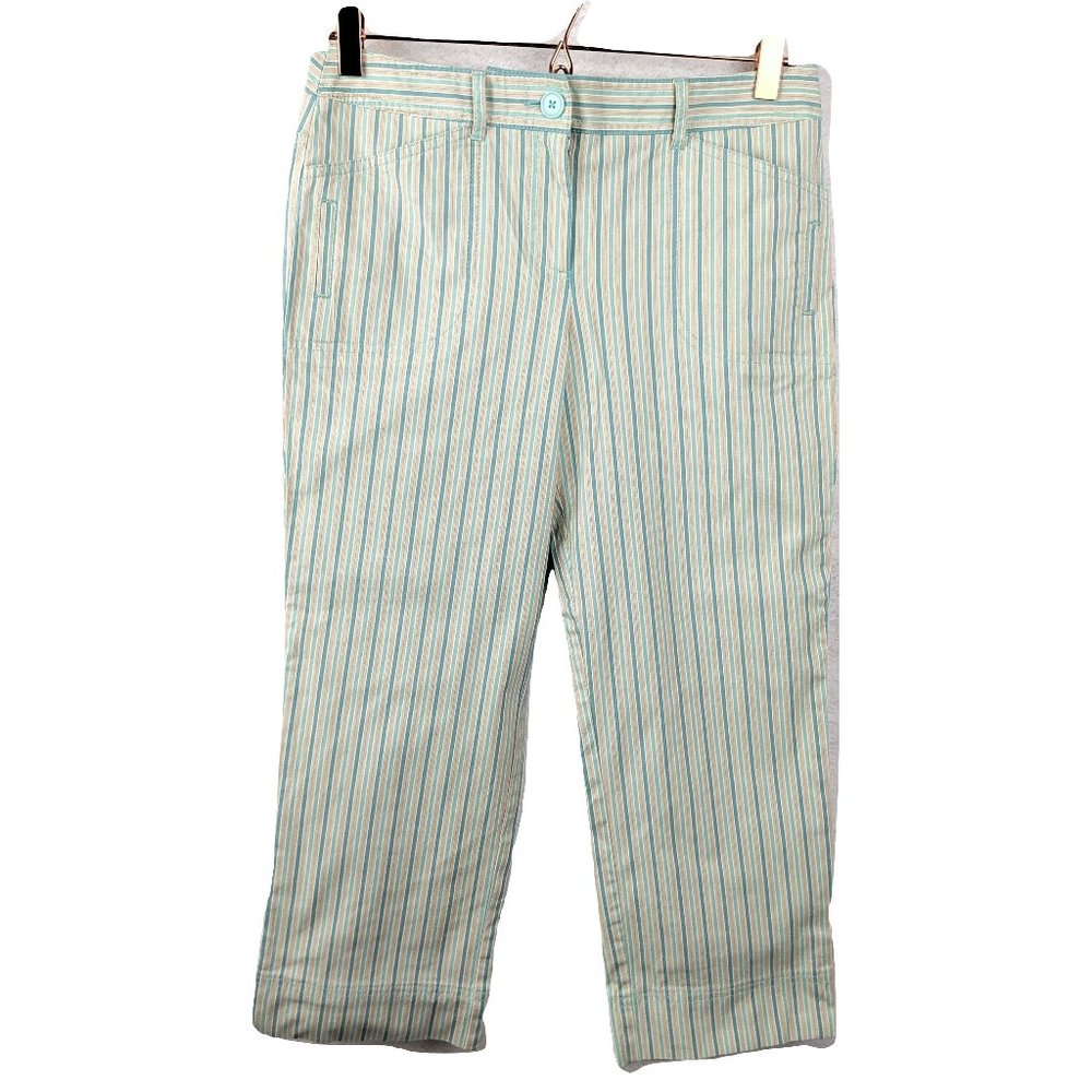Ann Taylor LOFT 6P Cropped Striped Pants